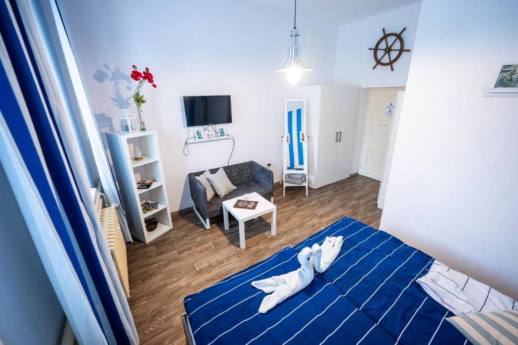 Postel nebo postele na pokoji v ubytování Apartmány Lanna