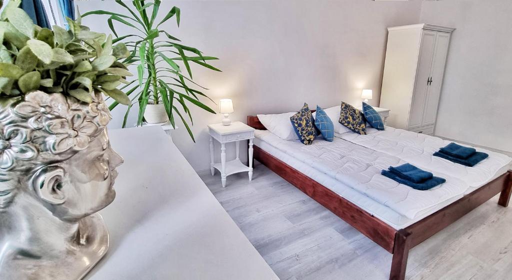 Posteľ alebo postele v izbe v ubytovaní Apartament Kaczyniec 10