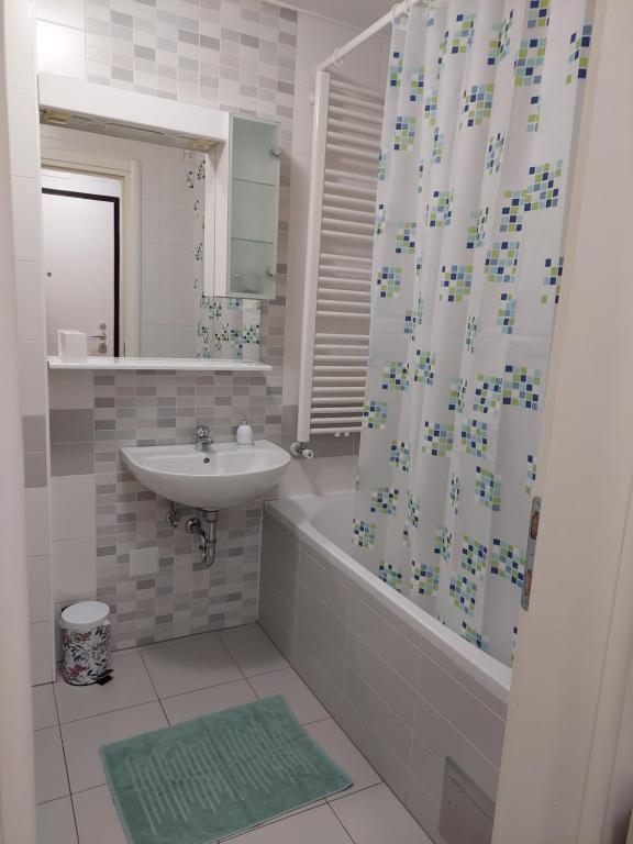Kúpeľňa v ubytovaní Apartment Zelena Oaza- free parking