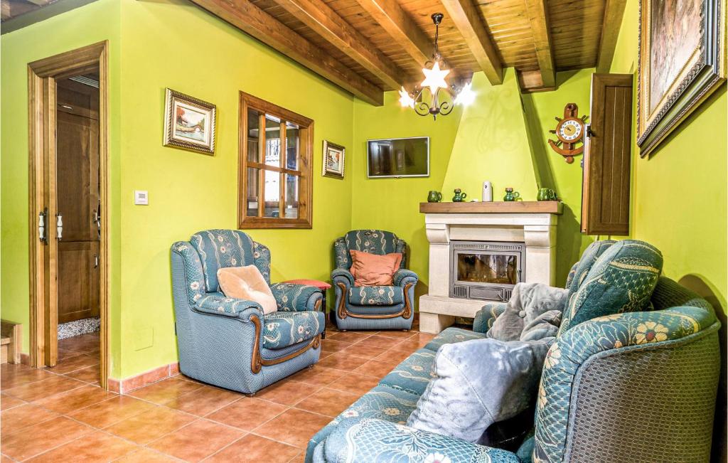 Posezení v ubytování Casa La Pila, Asturias