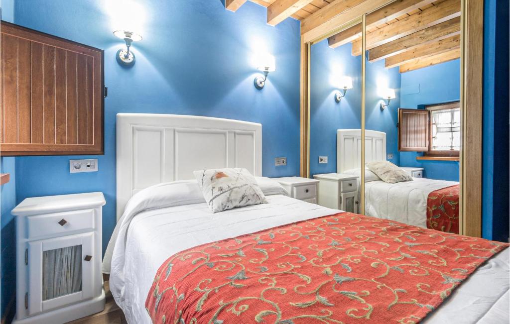 Postel nebo postele na pokoji v ubytování Casa La Pila, Asturias