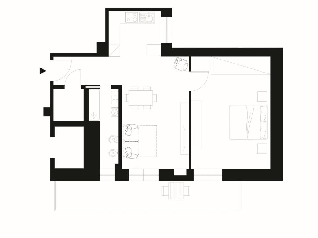 Plán poschodí v ubytovaní The Best Rent - Apartment with balcony in Milan downtown