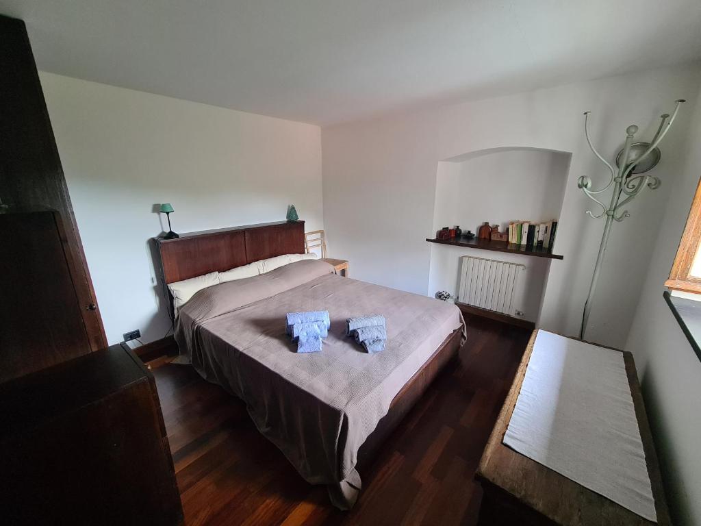 Posteľ alebo postele v izbe v ubytovaní Castrusso il Frantoio di Rapallo by PortofinoVacanze