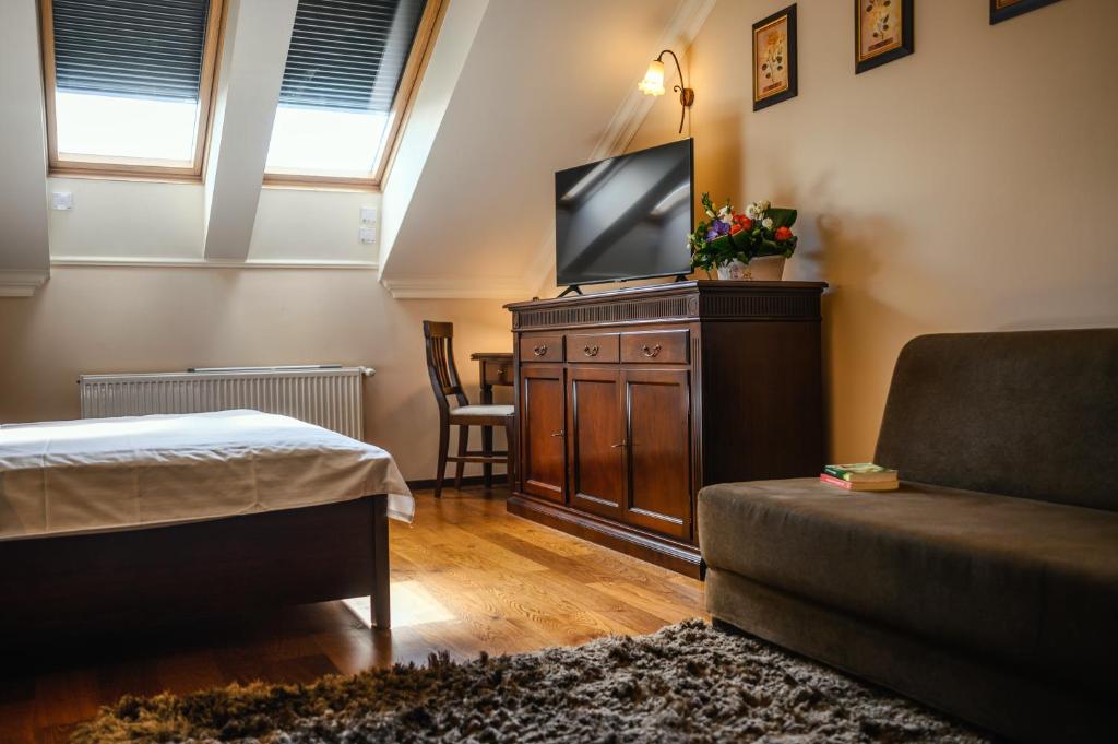 TV a/nebo společenská místnost v ubytování Aparthotel Iosefin Residence