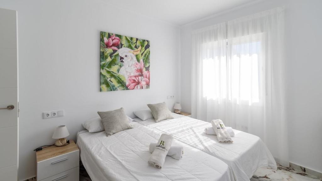 Posteľ alebo postele v izbe v ubytovaní Villa Isabel Vélez-Málaga by Ruralidays