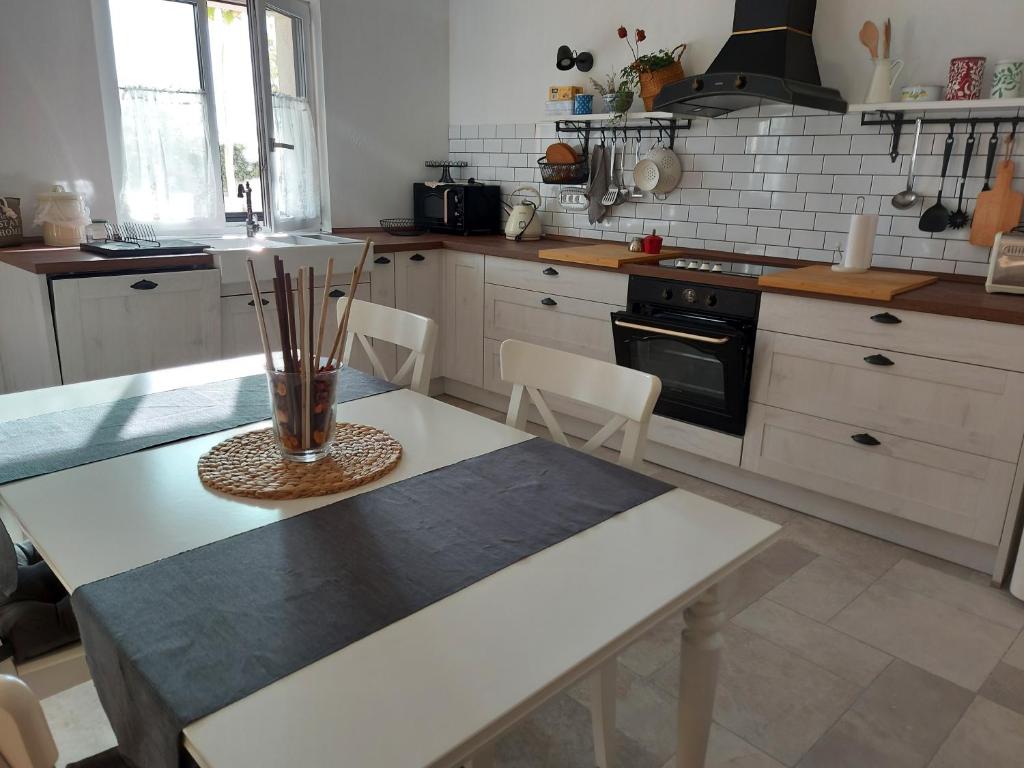 Kuchyň nebo kuchyňský kout v ubytování Hisa STERNA - WELL HOUSE