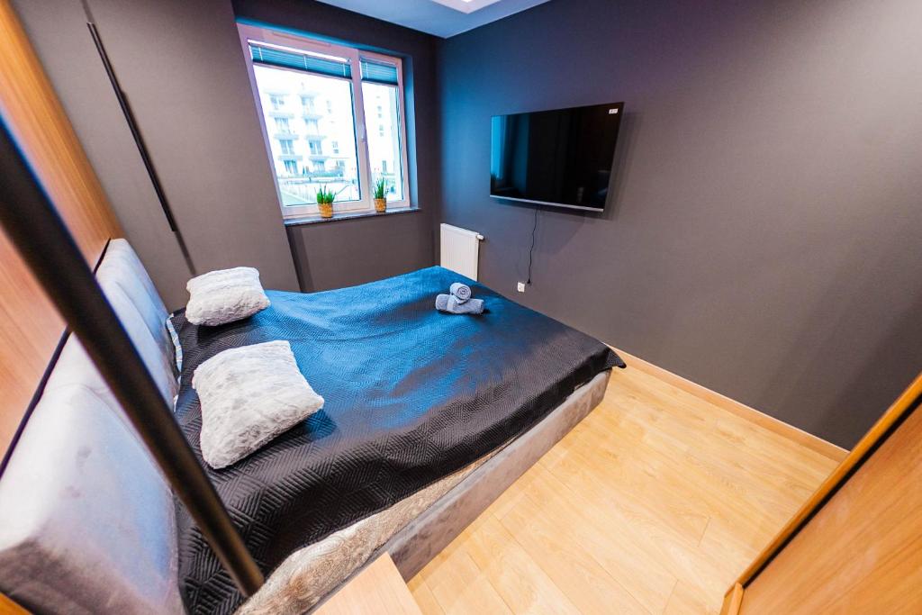 Televízia a/alebo spoločenská miestnosť v ubytovaní Euro Riverside Luxury Apartment 2