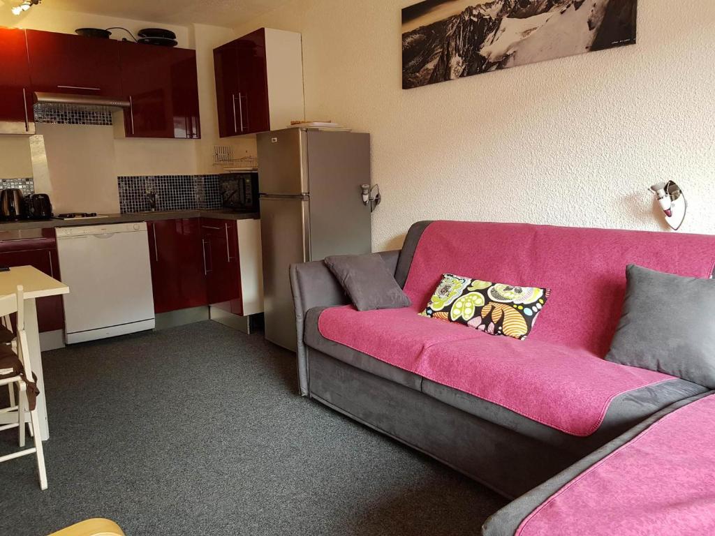 Η κουζίνα ή μικρή κουζίνα στο Studio 4 pers. à Arc 2000, ski aux pieds, balcon sud, centre station, près commerces et loisirs - FR-1-411-451