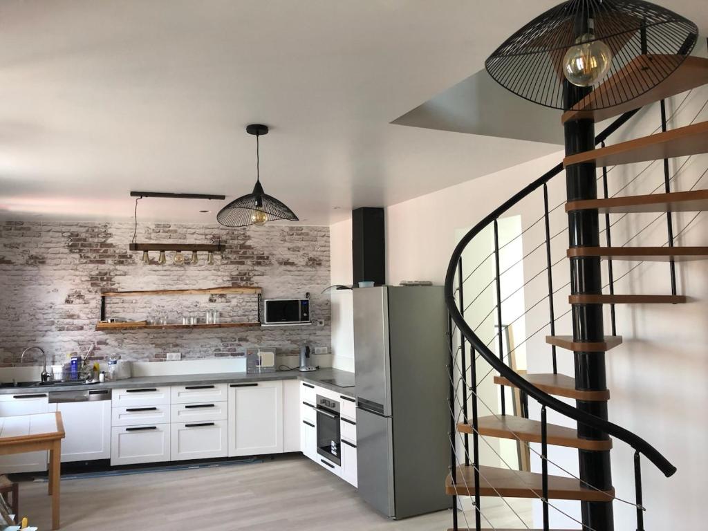 Kuchyň nebo kuchyňský kout v ubytování Maison des rencontres amicales