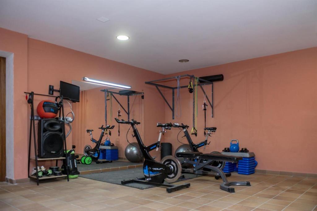 Posilňovňa alebo fitness centrum v ubytovaní Villa Payma