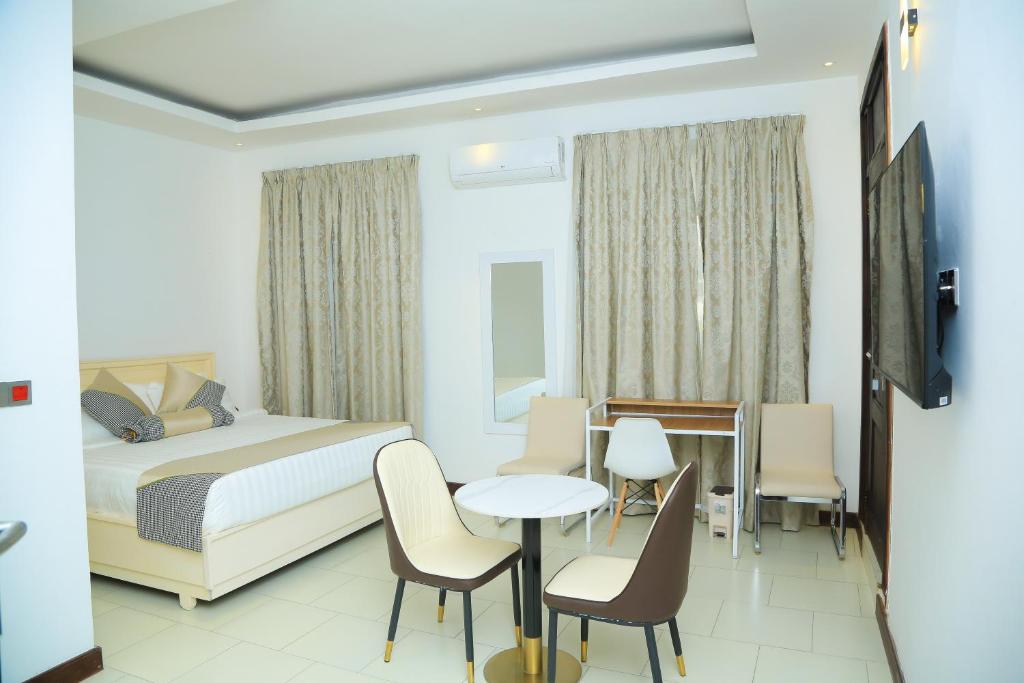 TV a/nebo společenská místnost v ubytování Hotel Amaranth