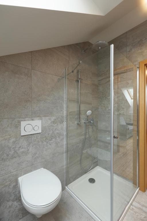 Koupelna v ubytování Apartmány U Květné zahrady