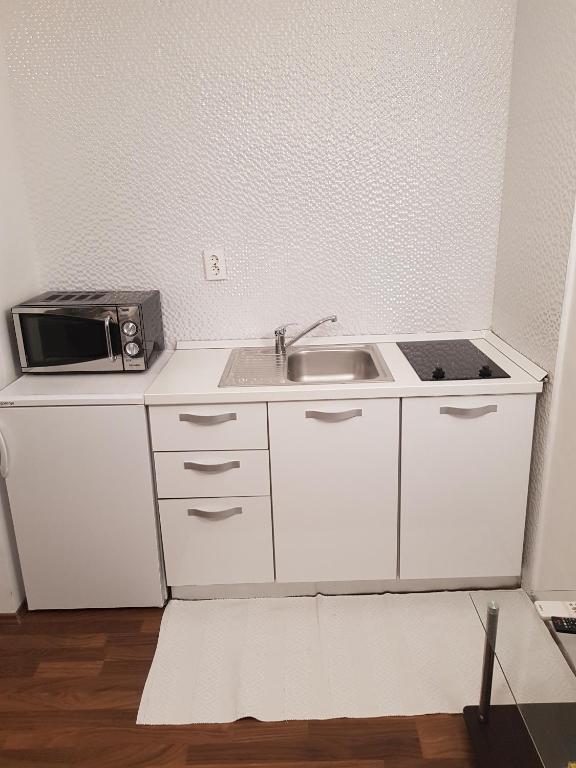 Kuchyň nebo kuchyňský kout v ubytování Apartments Minerva