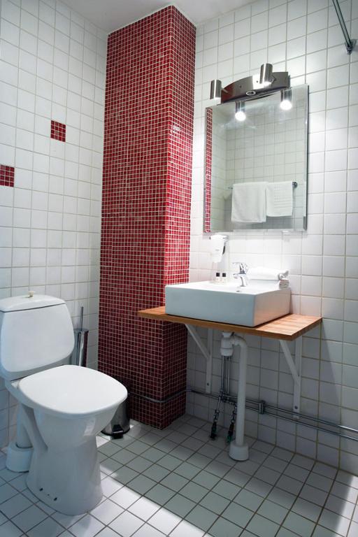 Koupelna v ubytování Adels Hotel