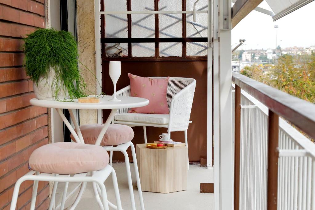 Balkón alebo terasa v ubytovaní YCH-Glamour flat