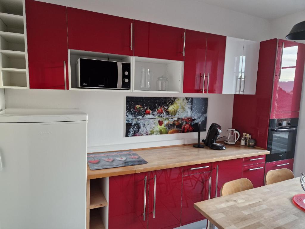 Kuchyňa alebo kuchynka v ubytovaní Hipster suites - Chez Axelle -