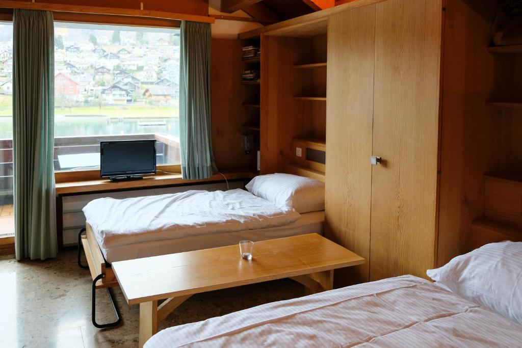 Postel nebo postele na pokoji v ubytování Seewohnung 1