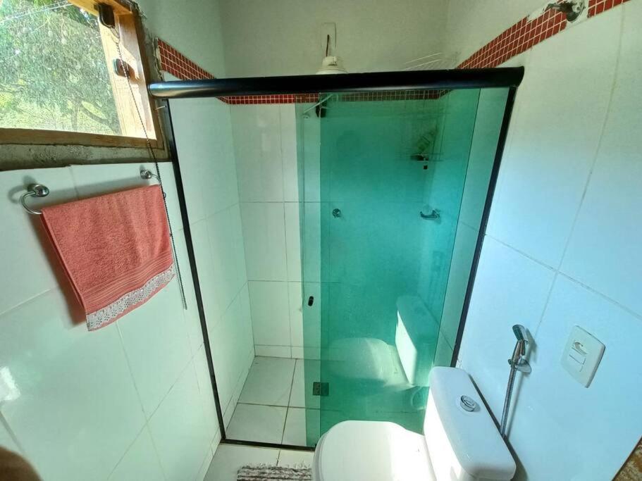Koupelna v ubytování Sítio da Tia Lucia Perto da Montanha