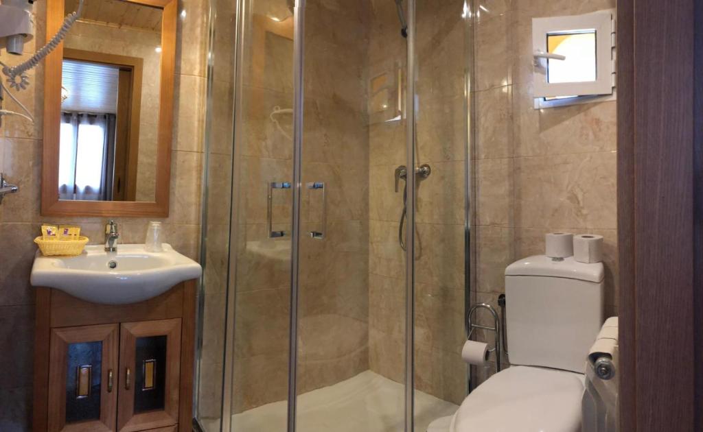 Koupelna v ubytování Hotel Sarao