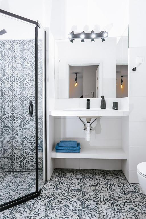 Kúpeľňa v ubytovaní Mazurski Apartament 2