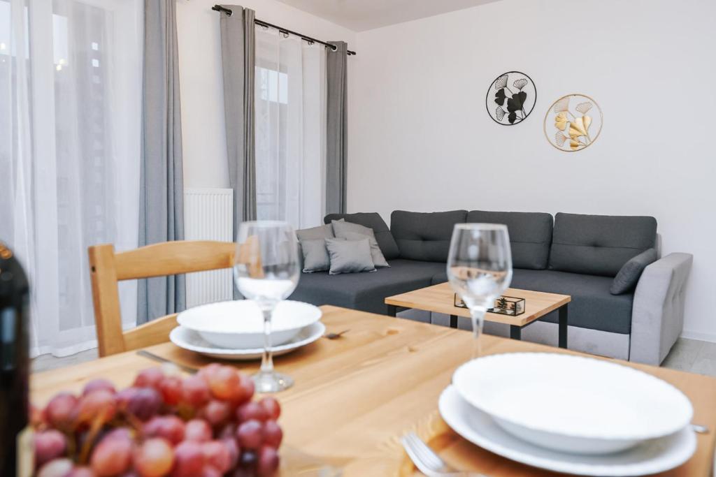 Posedenie v ubytovaní Mazurski Apartament 2