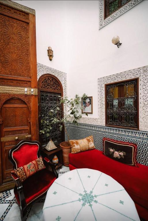 Posezení v ubytování Riad Arabella