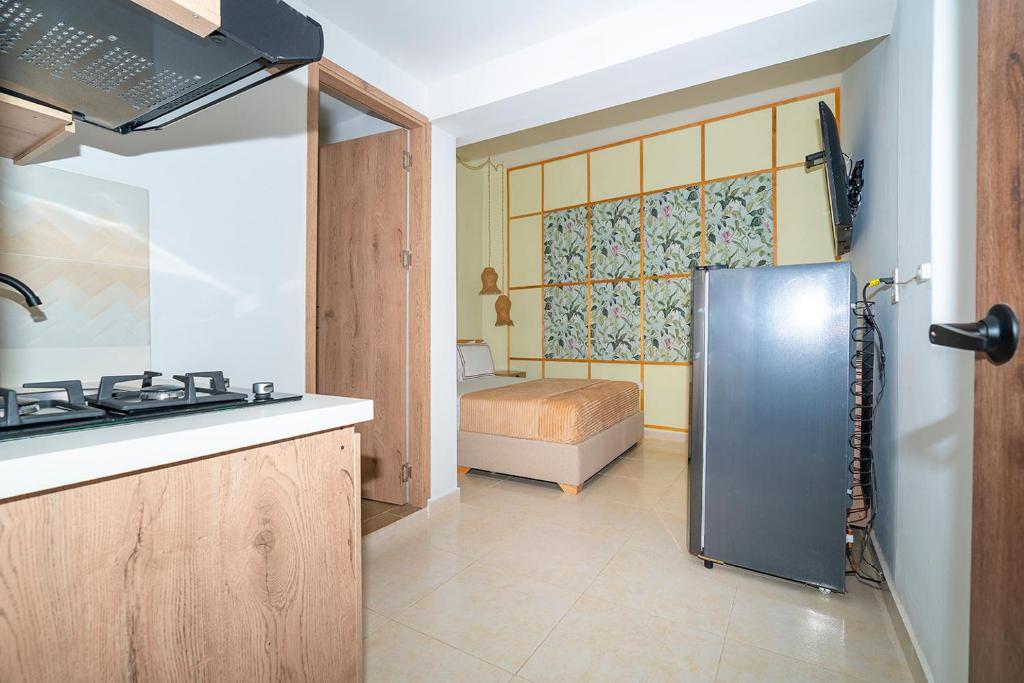 Kuchyň nebo kuchyňský kout v ubytování La Casona Hotel Boutique