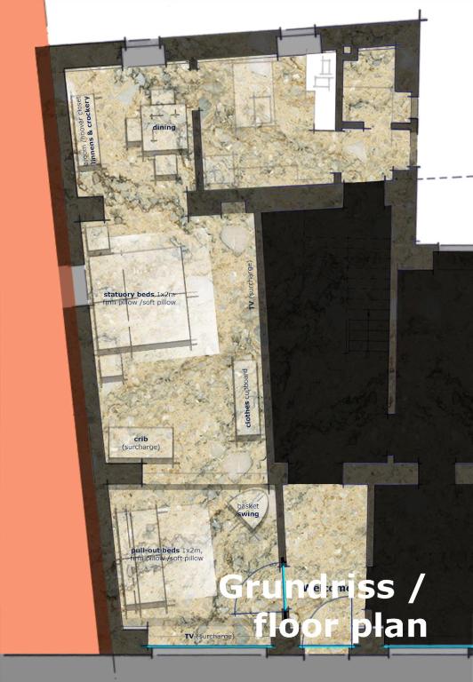 a rendering of a floor plan of a building at Ferienwohnung VISHWAS in Trier