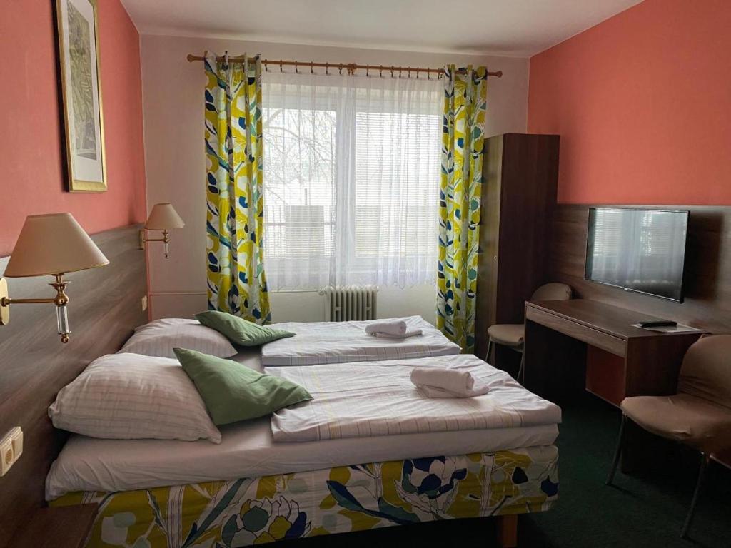 Postel nebo postele na pokoji v ubytování Hotel Formanka