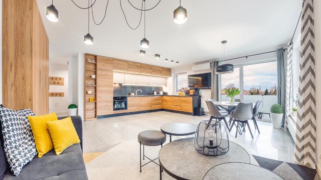 Kuchyňa alebo kuchynka v ubytovaní Apartament Grey 10 C Perłowa Przystań - Holiday City