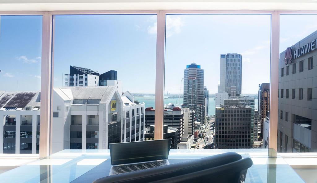 Nespecifikovaný výhled na destinaci Auckland nebo výhled na město při pohledu z hotelu
