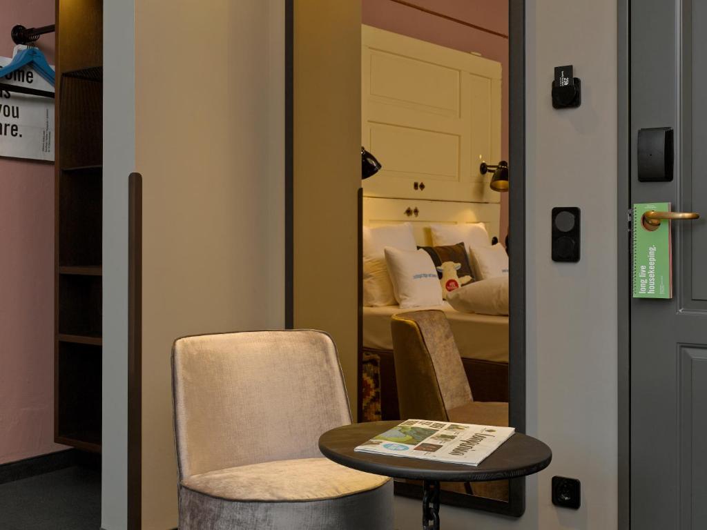 Kuchyň nebo kuchyňský kout v ubytování 25hours Hotel Altes Hafenamt