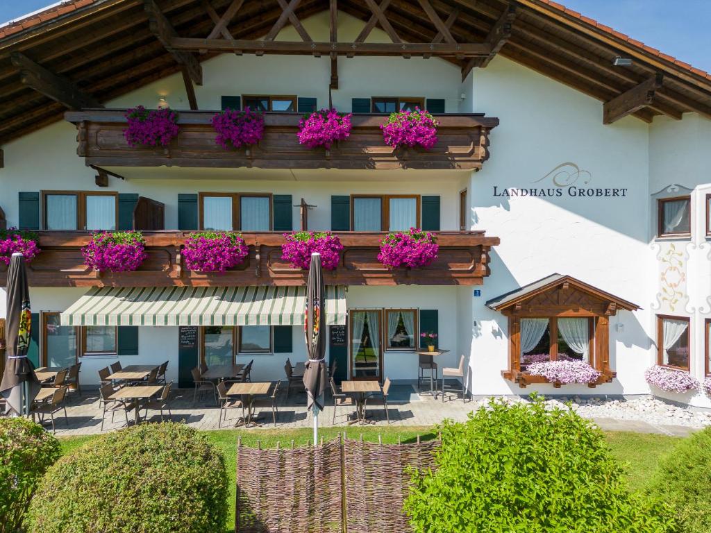 Balkón nebo terasa v ubytování Landhaus Grobert