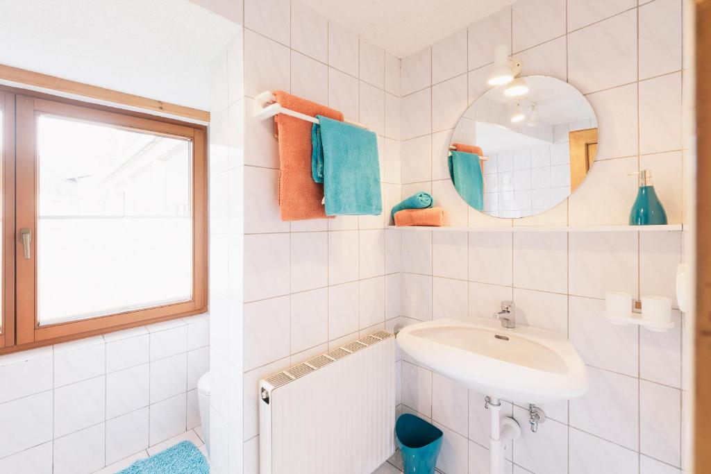 Koupelna v ubytování Landhaus Aggenstein