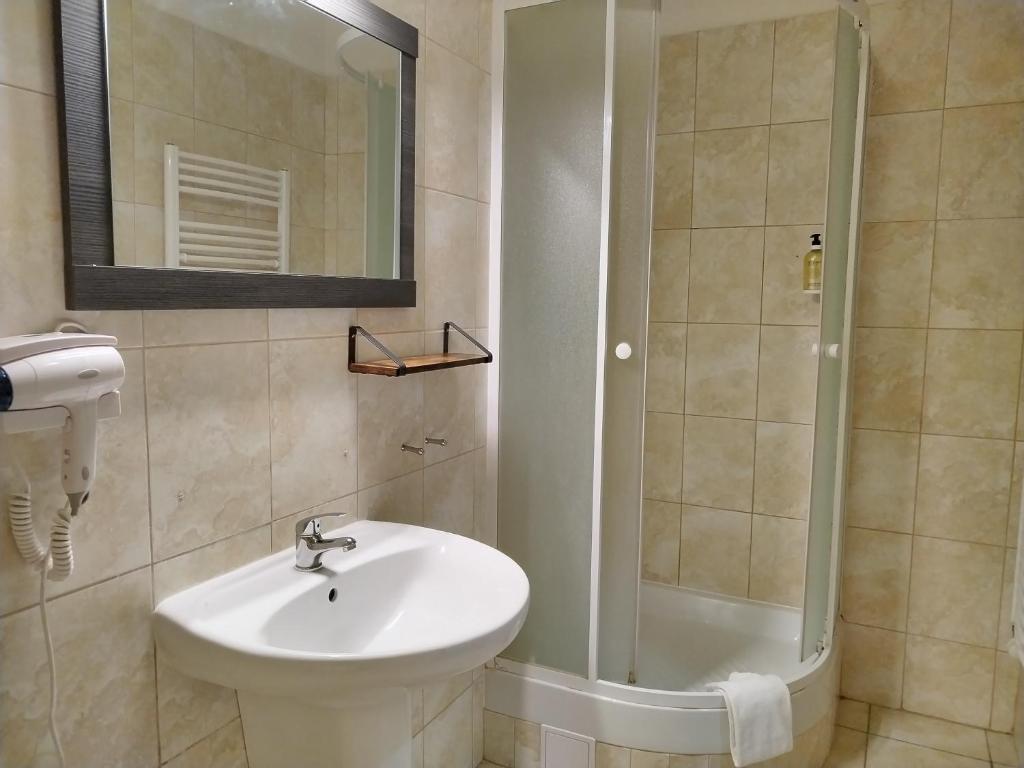 Koupelna v ubytování Hotel Arko