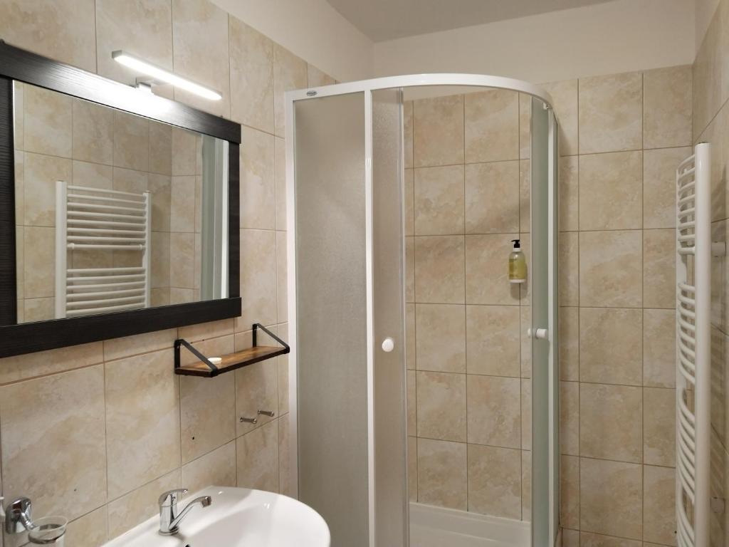 Koupelna v ubytování Hotel Arko