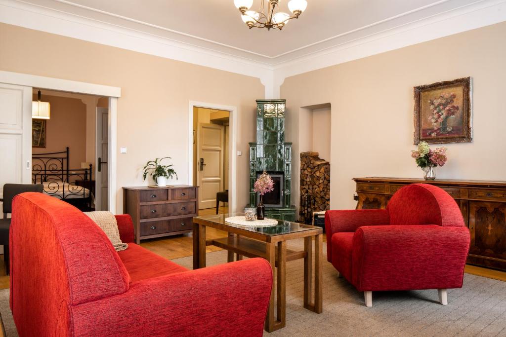 Posezení v ubytování Hygge Hotel U Zvonu