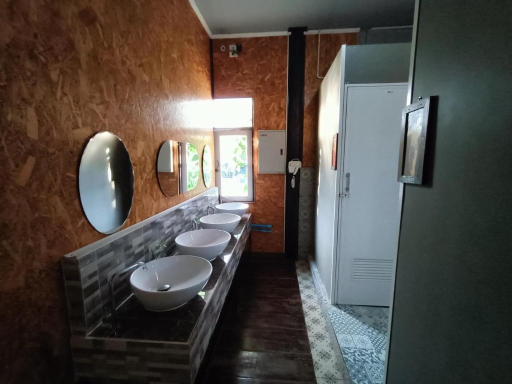 Koupelna v ubytování Aenguy Hostel