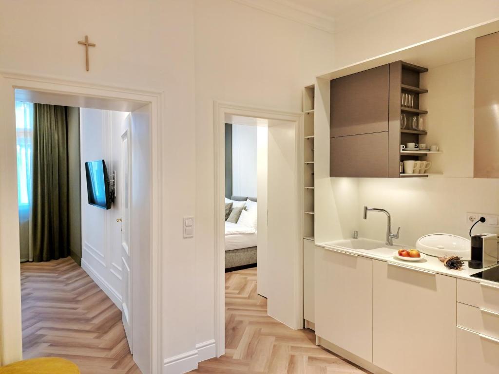 Kuchyňa alebo kuchynka v ubytovaní Hotel Domus Collis