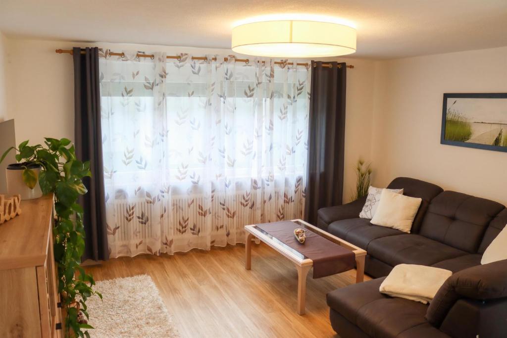 Posezení v ubytování Ferienwohnung am Waldweg