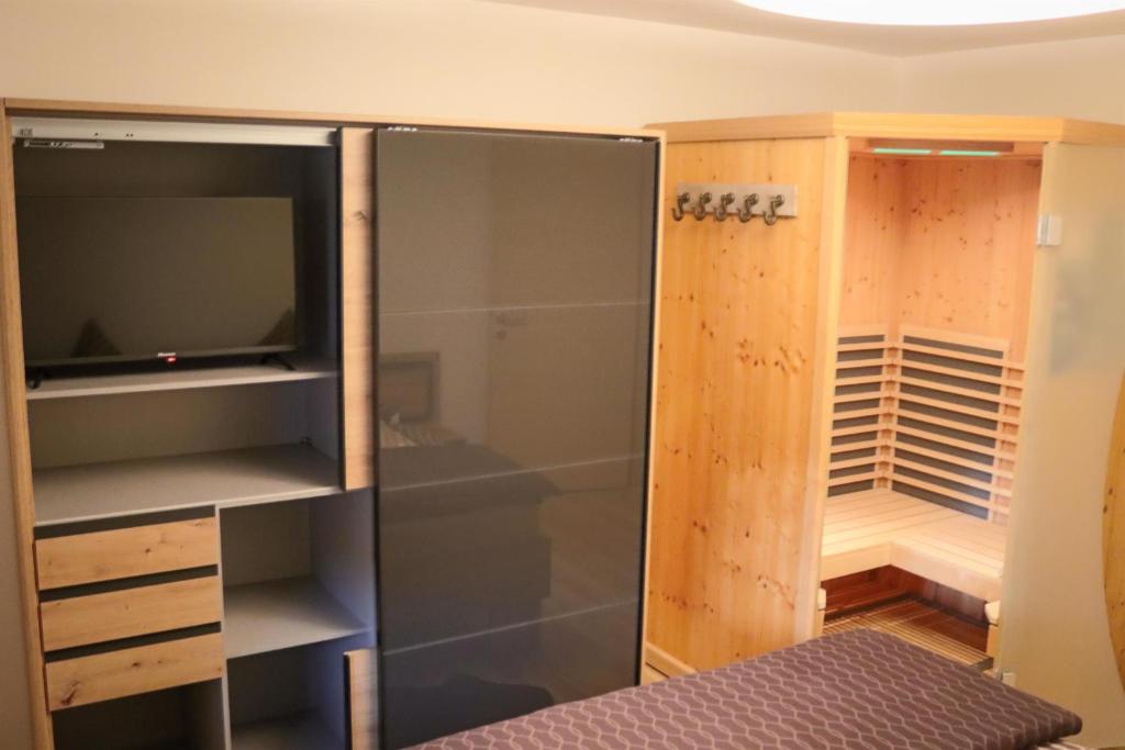 Postel nebo postele na pokoji v ubytování Ferienwohnung am Waldweg