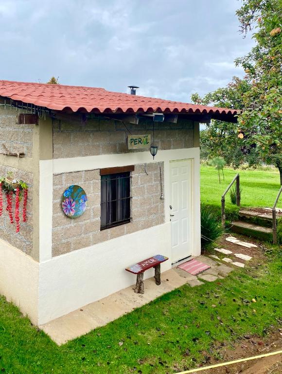 Zahrada ubytování Cabañas Huerta la Mision, Zacatlán