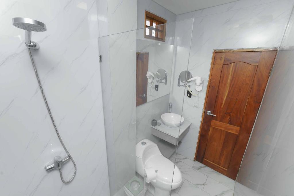 Koupelna v ubytování Hotel Santa Fe