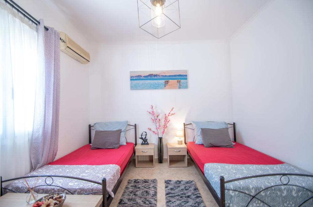 Posteľ alebo postele v izbe v ubytovaní Konstantinos holidays house
