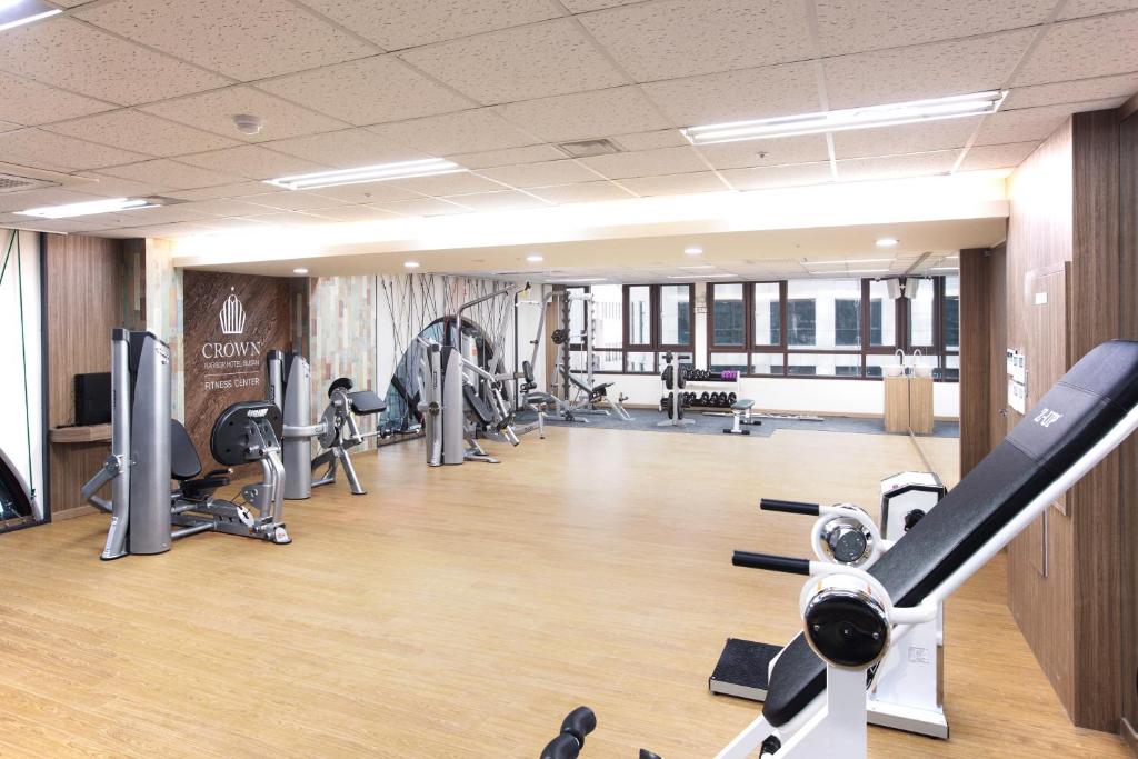 Fitness centrum a/nebo fitness zařízení v ubytování Crown Harbor Hotel Busan