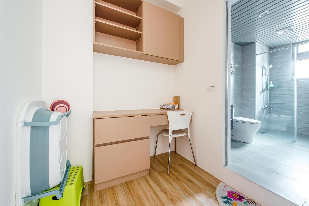 Postel nebo postele na pokoji v ubytování Wenshui