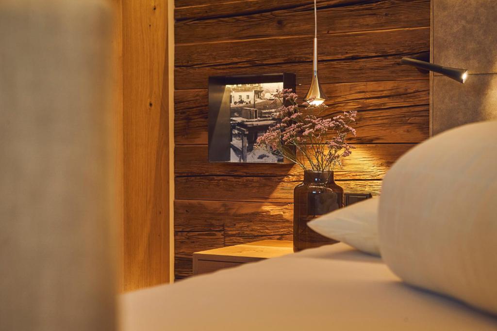 Postel nebo postele na pokoji v ubytování Bauernhof Hotel Oberschwarzach