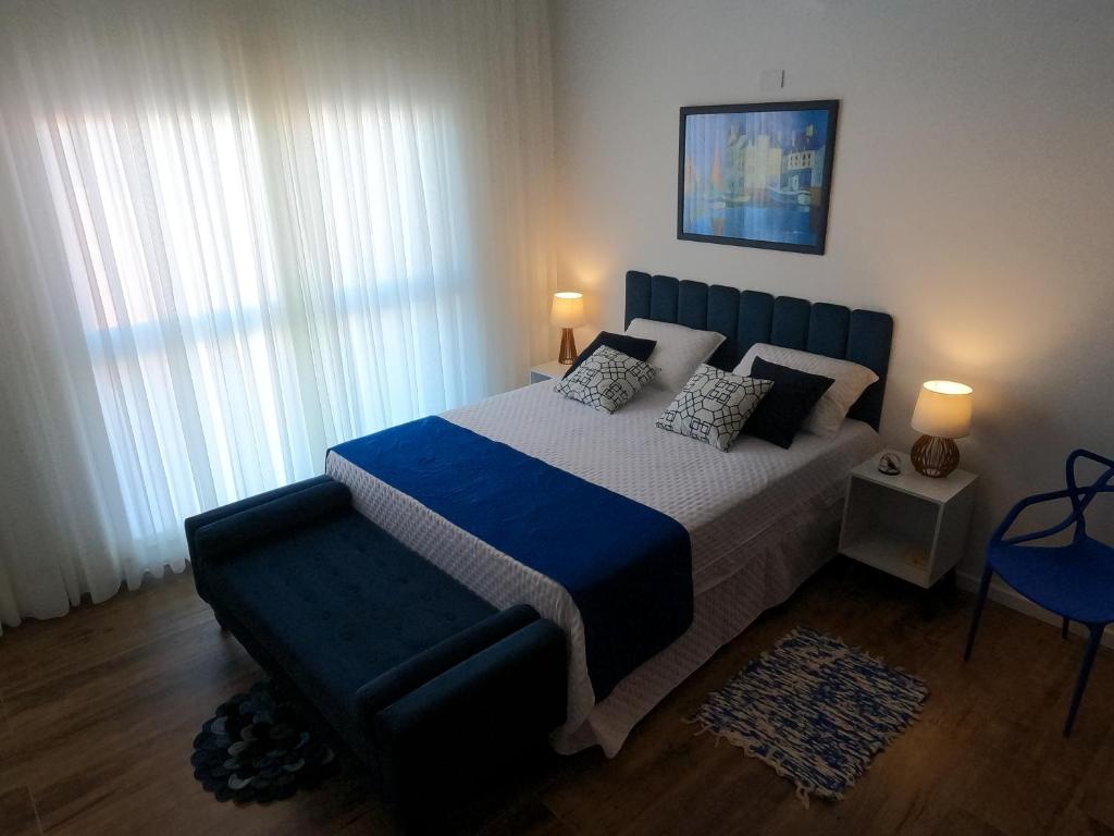 Postel nebo postele na pokoji v ubytování Casa francesa de Piraju