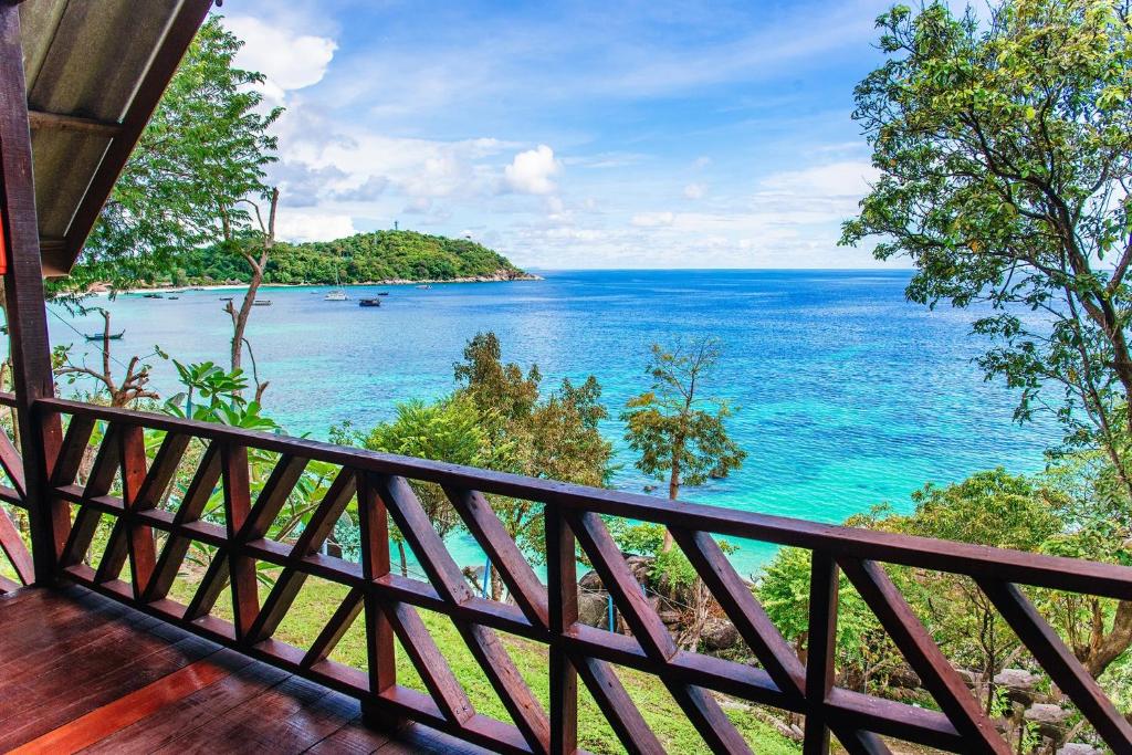 a view of the ocean from the balcony of a house at DAYA hill seaview in Ko Lipe