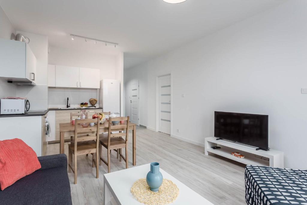 Kuchyň nebo kuchyňský kout v ubytování Chill Apartments Ursus